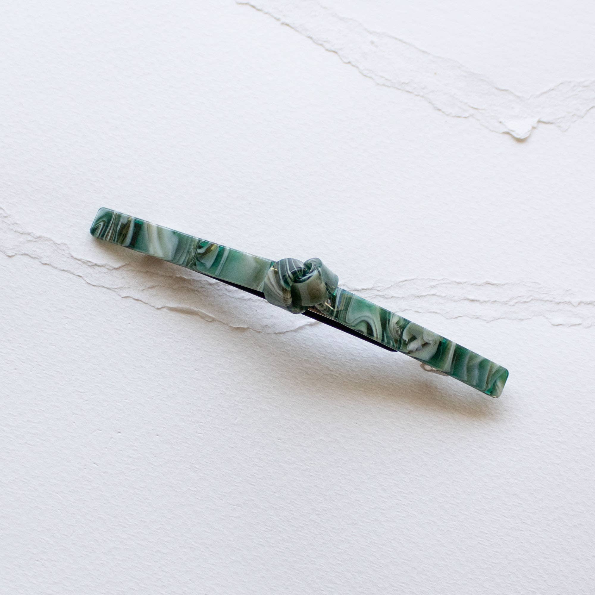 Twist French Barrettes: Jade