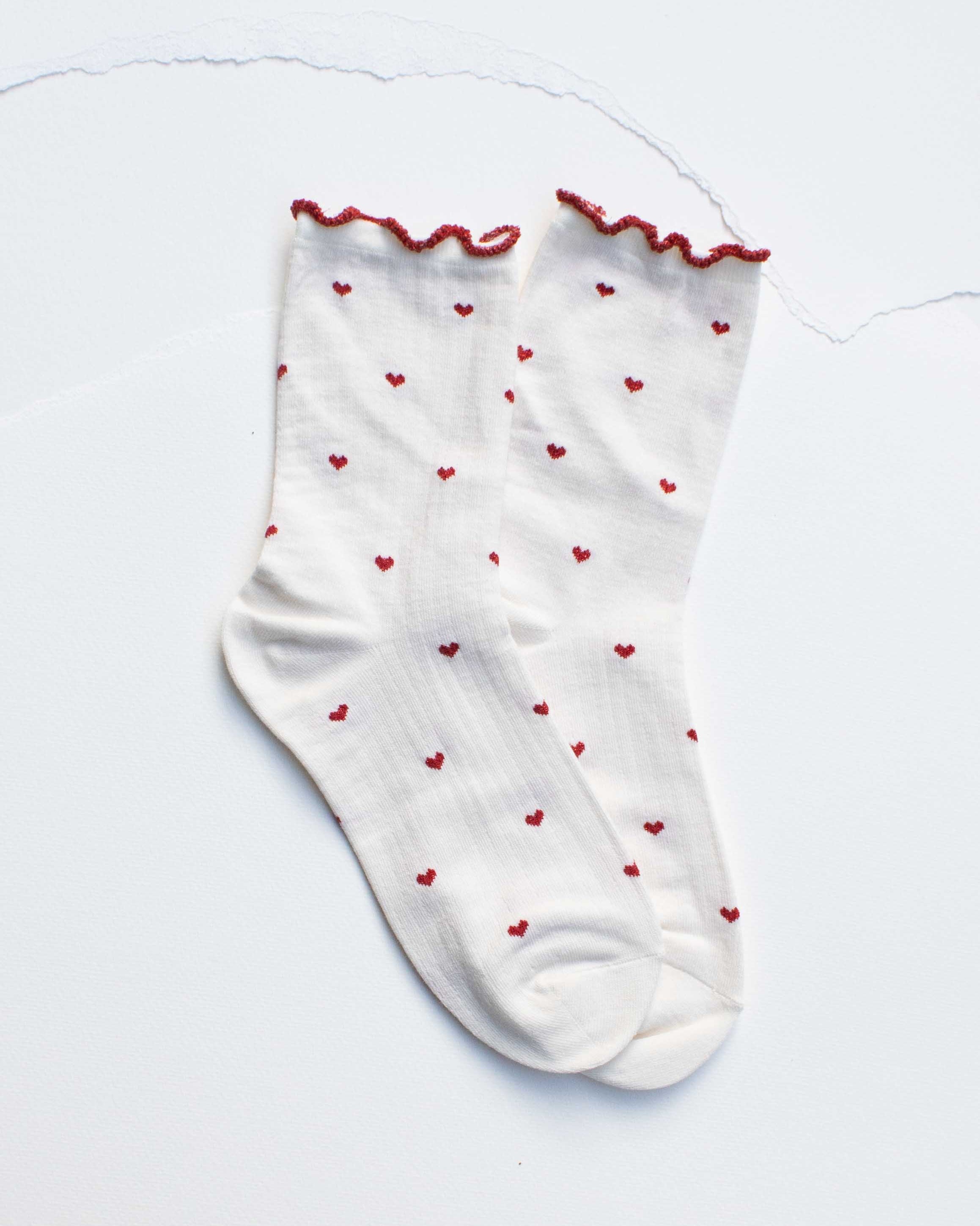Mini Heart Ruffle Socks
