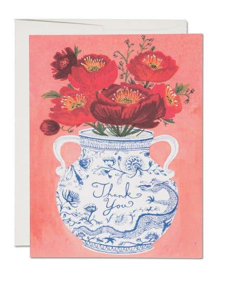 Poppies Vase Thank You Card Set