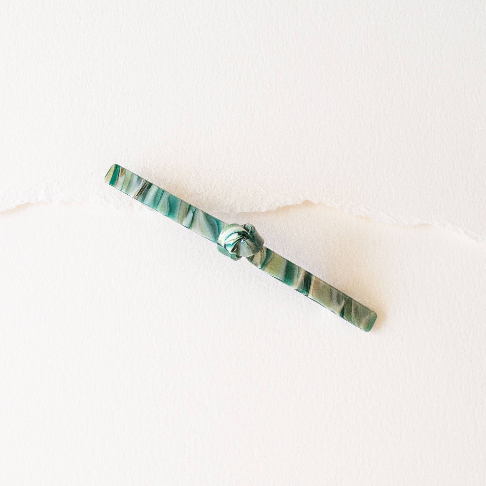 Twist French Barrettes: Jade