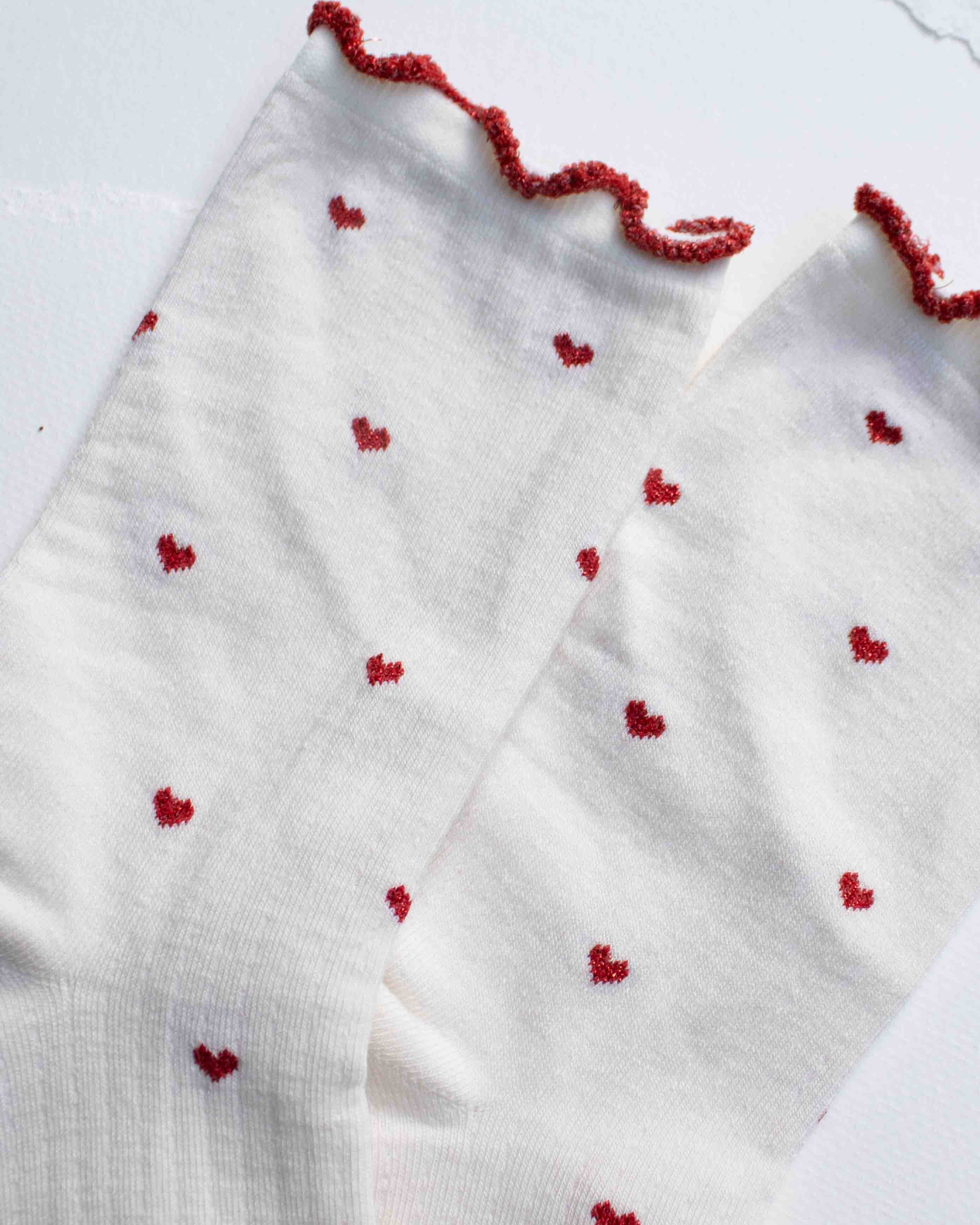 Mini Heart Ruffle Socks