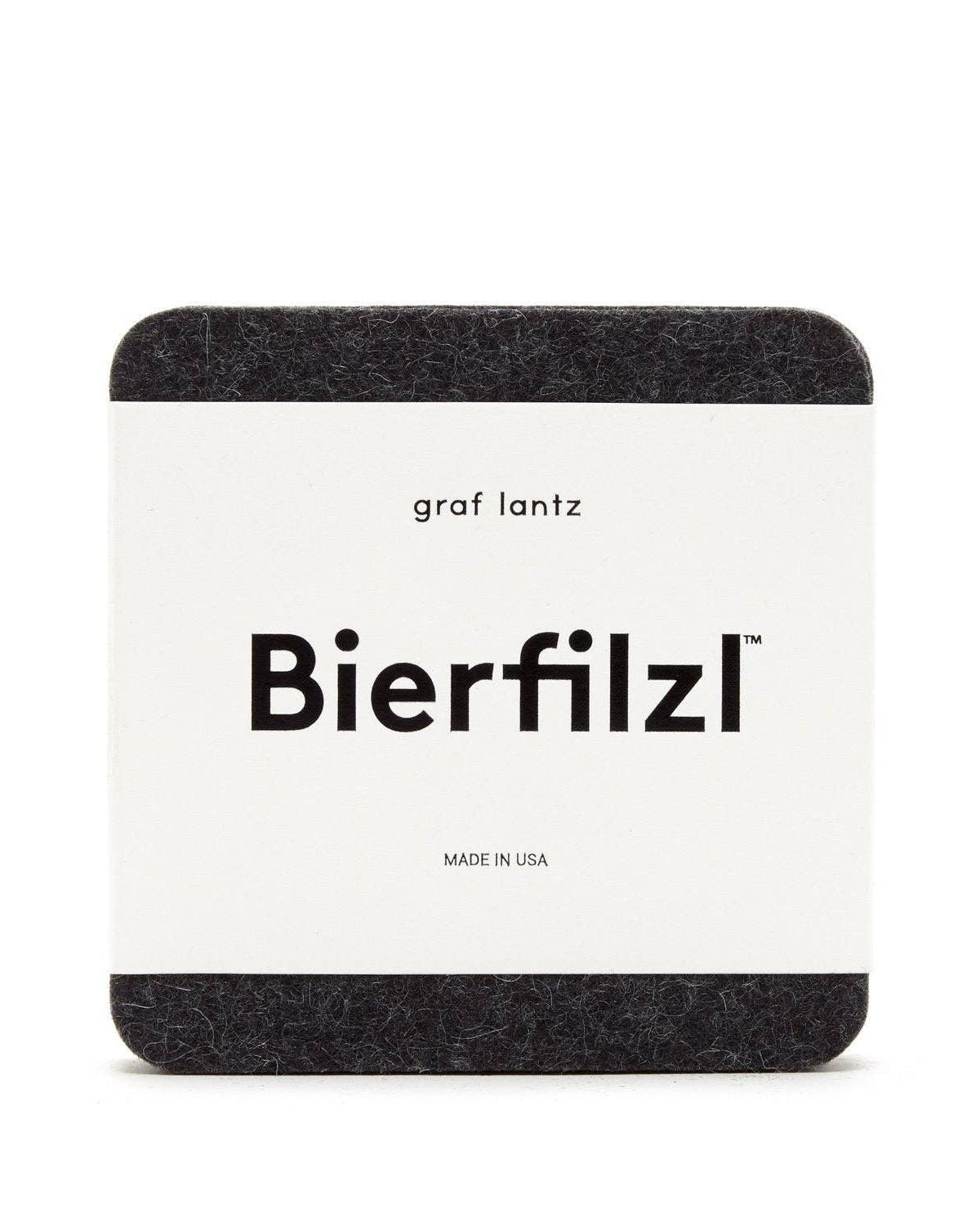Square Felt Coaster Set Charcoal