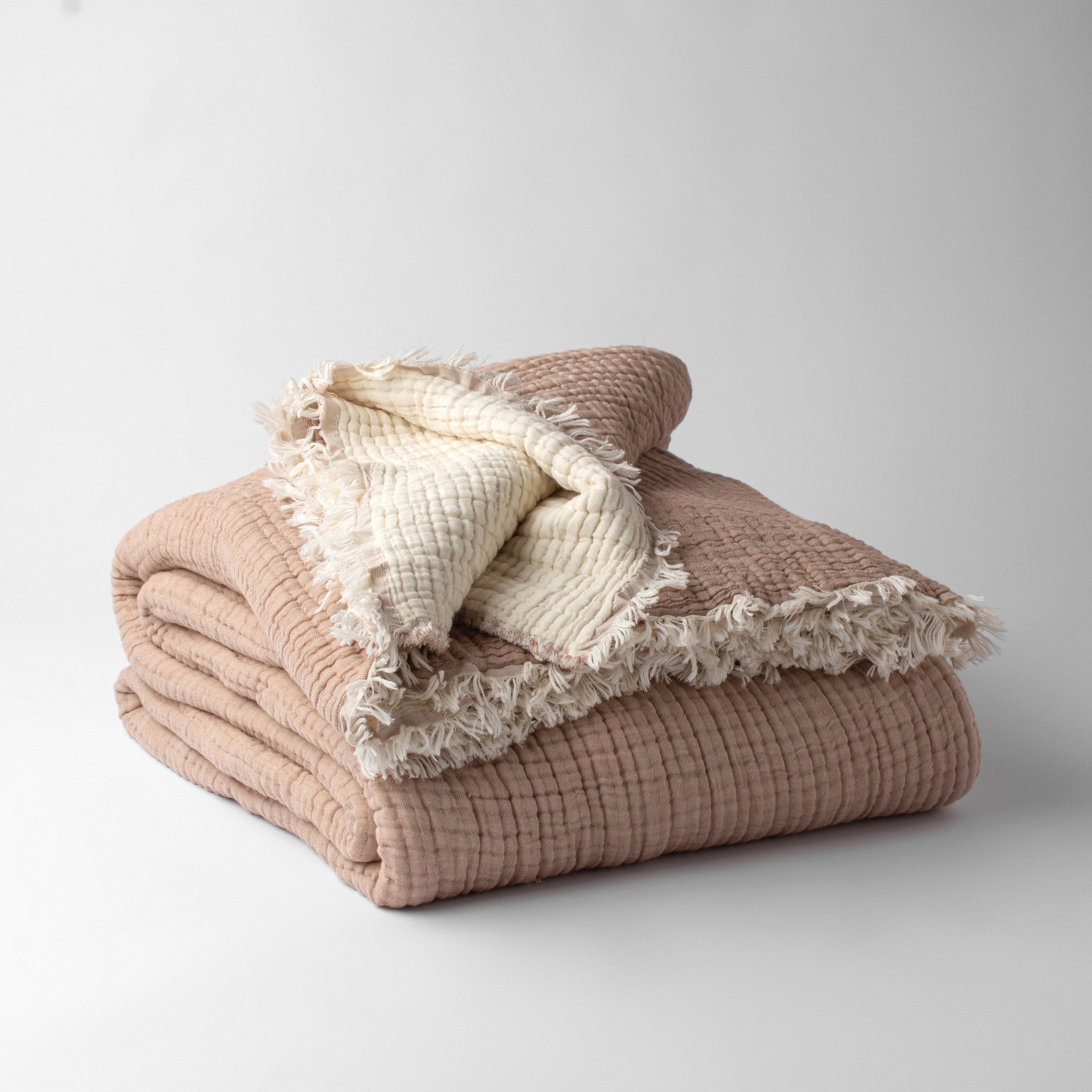 Muslin Gauze Blanket: Taupe