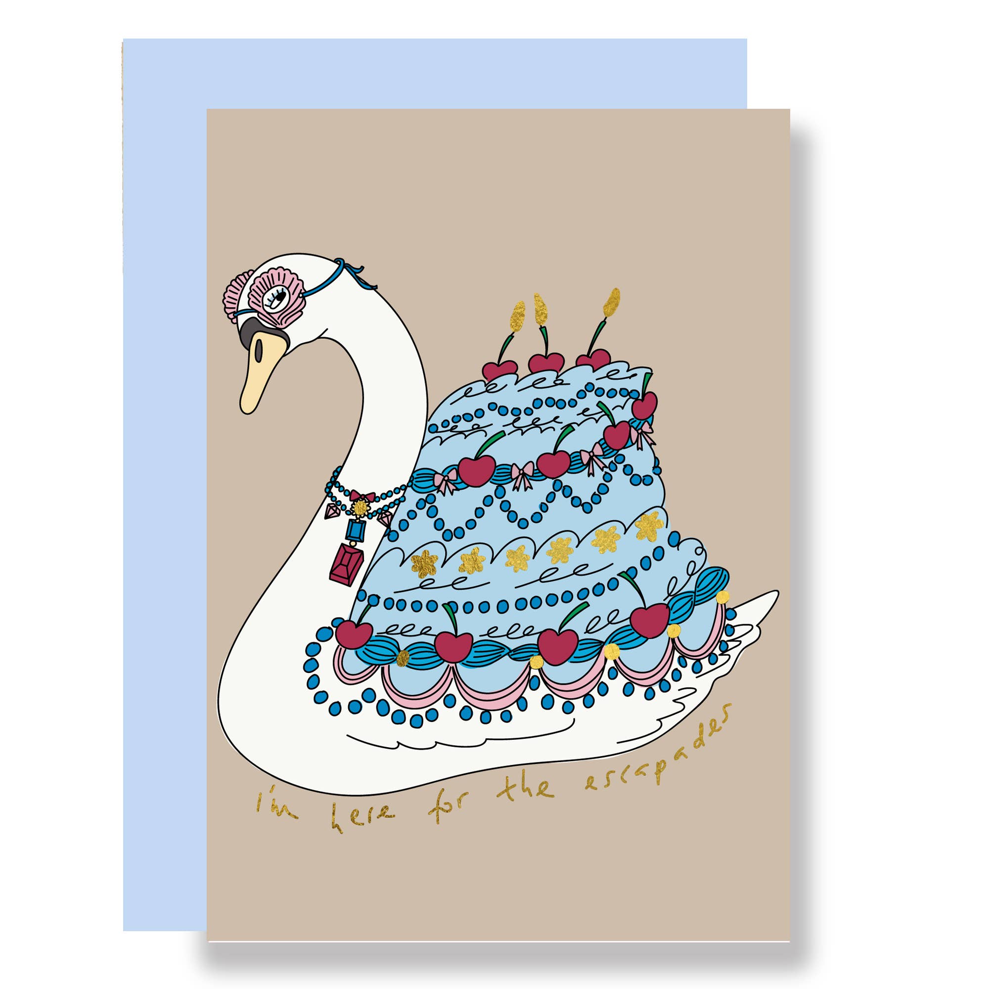 Birthday Escapades Swan Card
