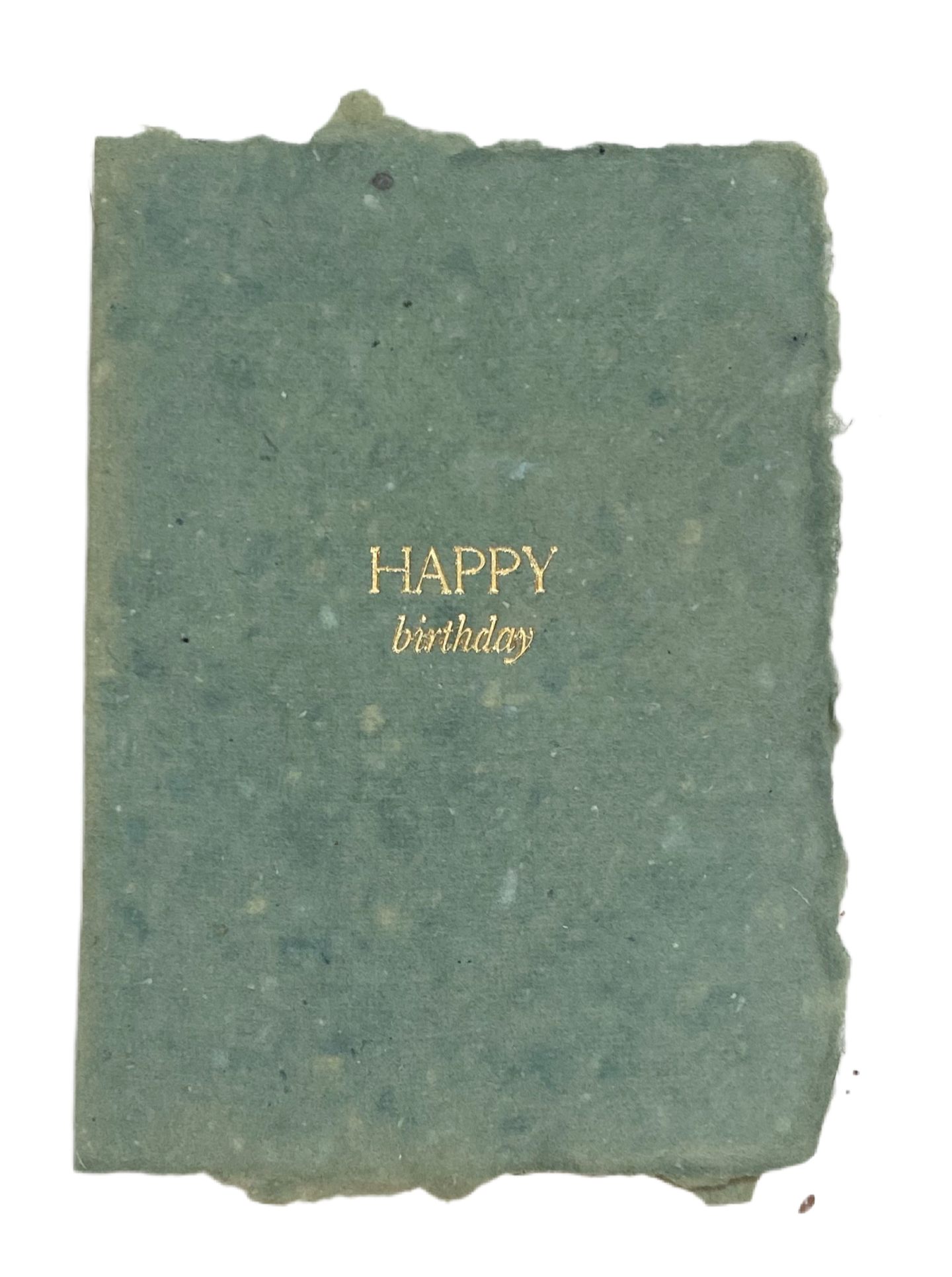 Gold and Green Happy Birthday Card