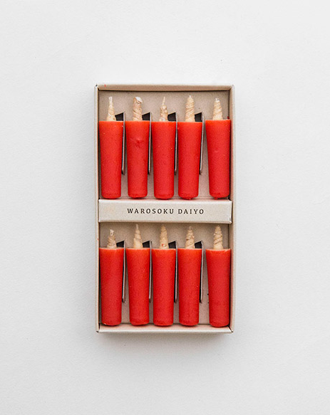 Daiyo Rice Wax Candles - Red