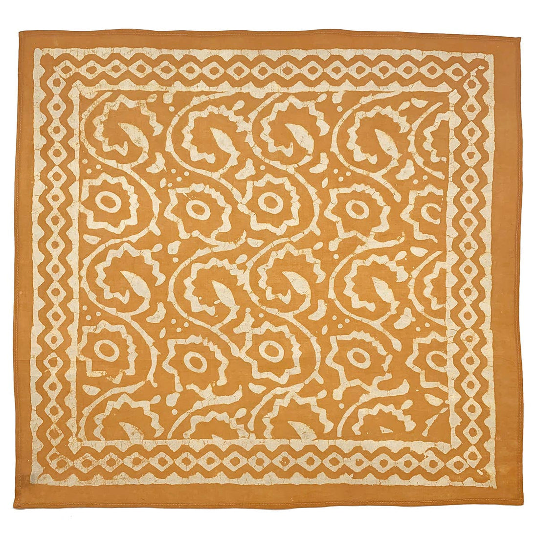 Wax Resist Bandana - Golden Yellow