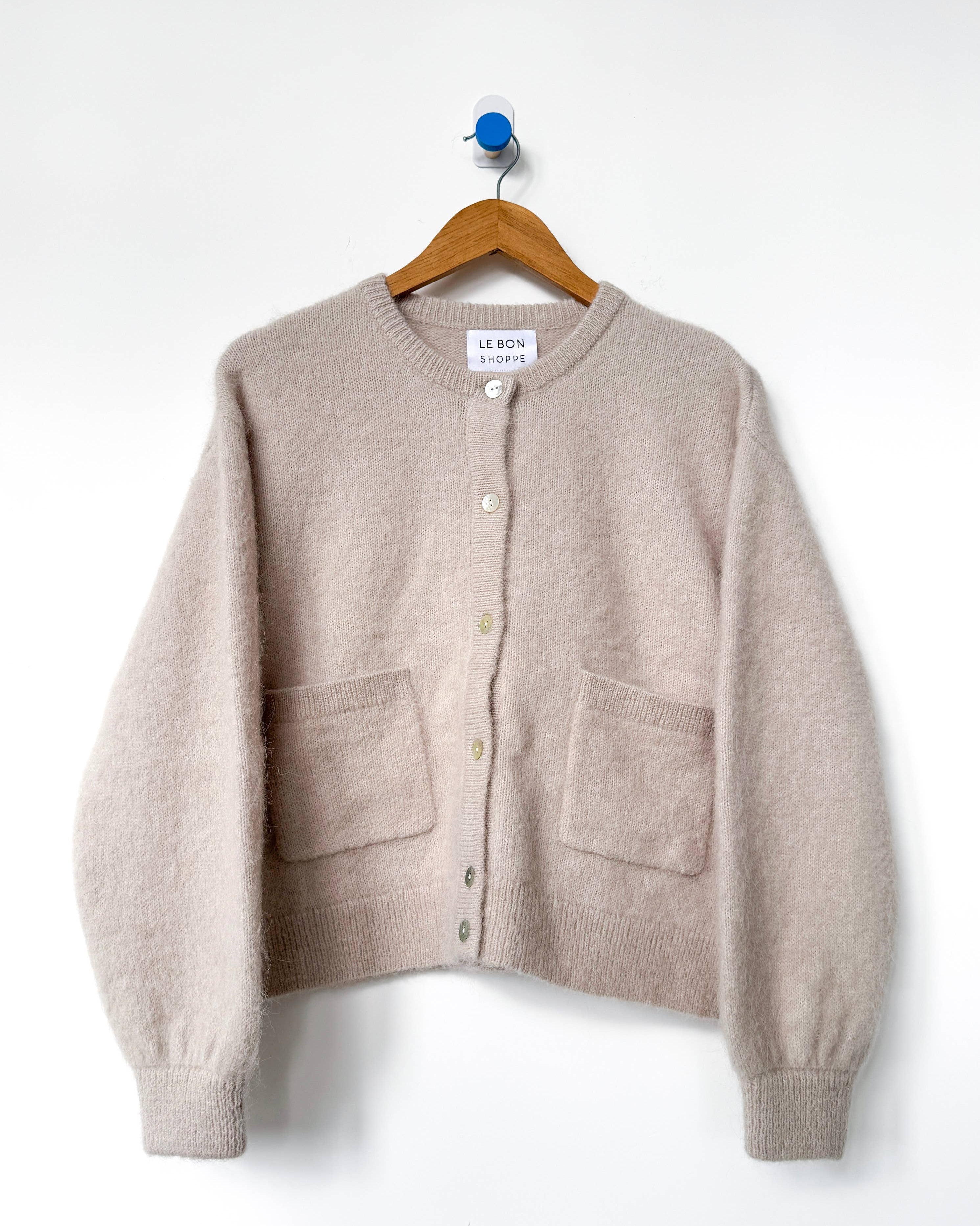 Amélie Alpaca Cardigan - Smoke