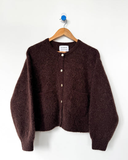 Amélie Alpaca Cardigan - Chocolate