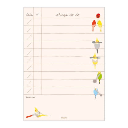 TO DO Memo Pad Bird