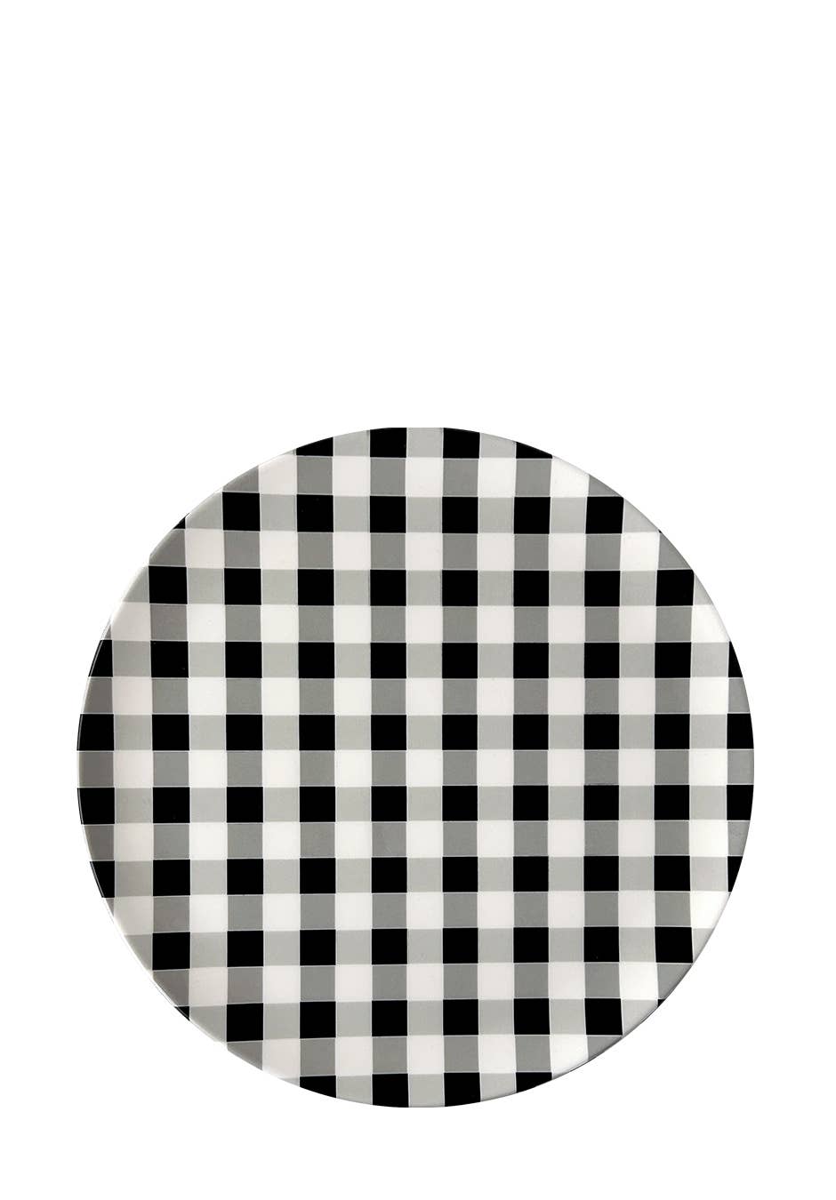 Bamboo Side Plate - Gingham Black