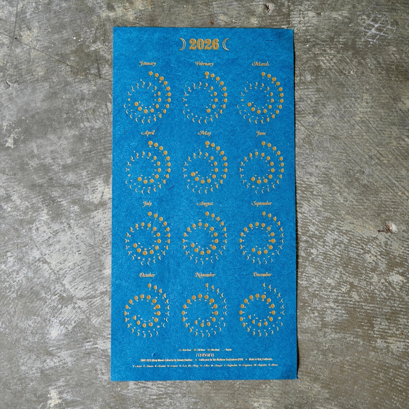 2026 Plantable Moon Calendar Eclipse Blue