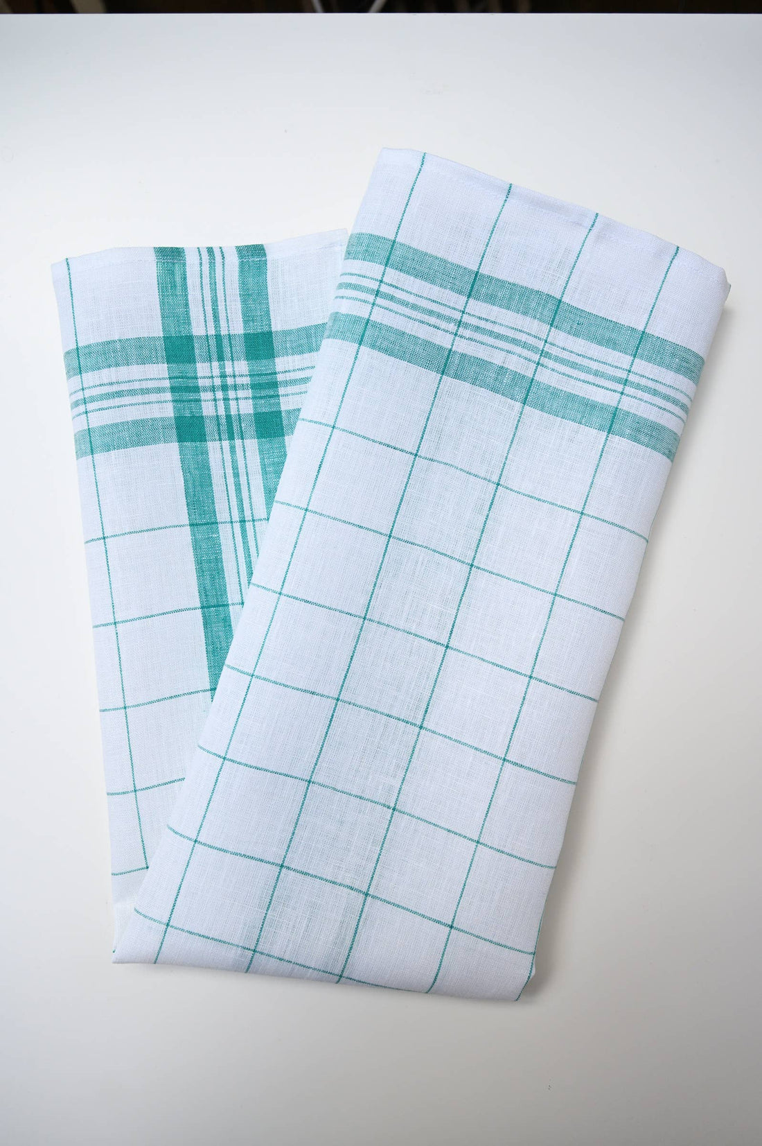 Linen Glass Towel: Green