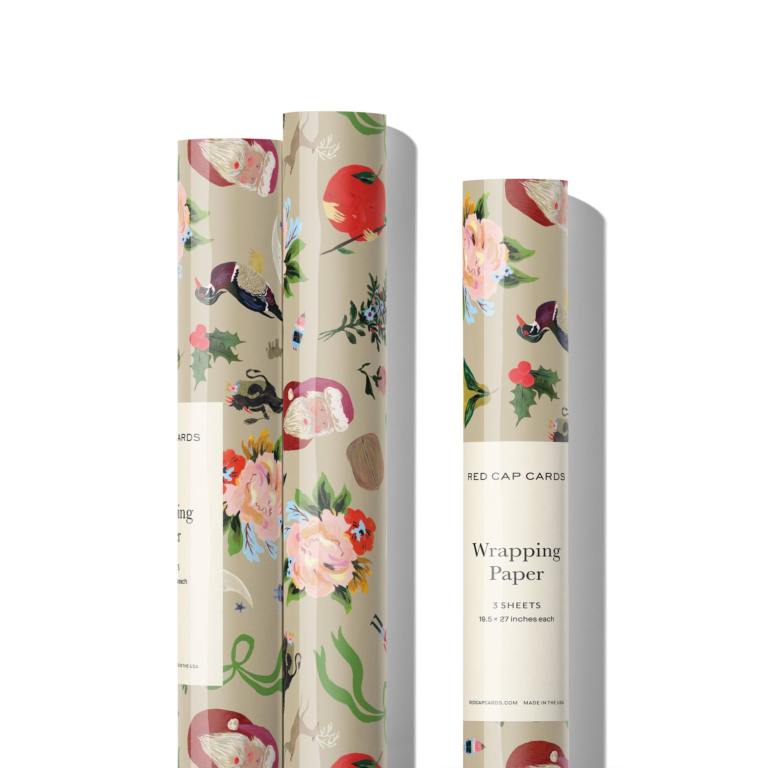 Christmas Wrapping Paper: Roll of 3 Sheets