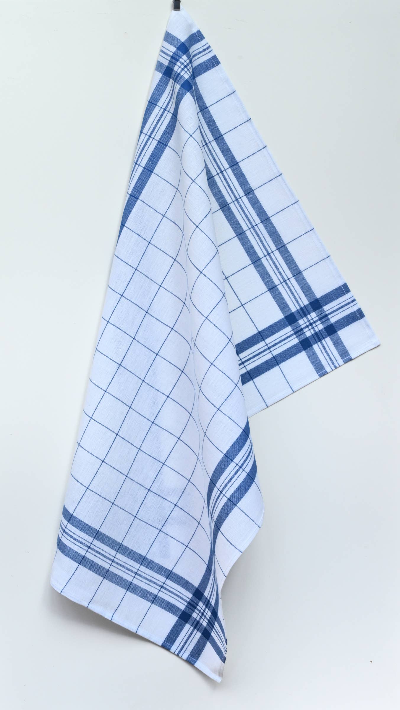 Linen Glass Towel: Blue