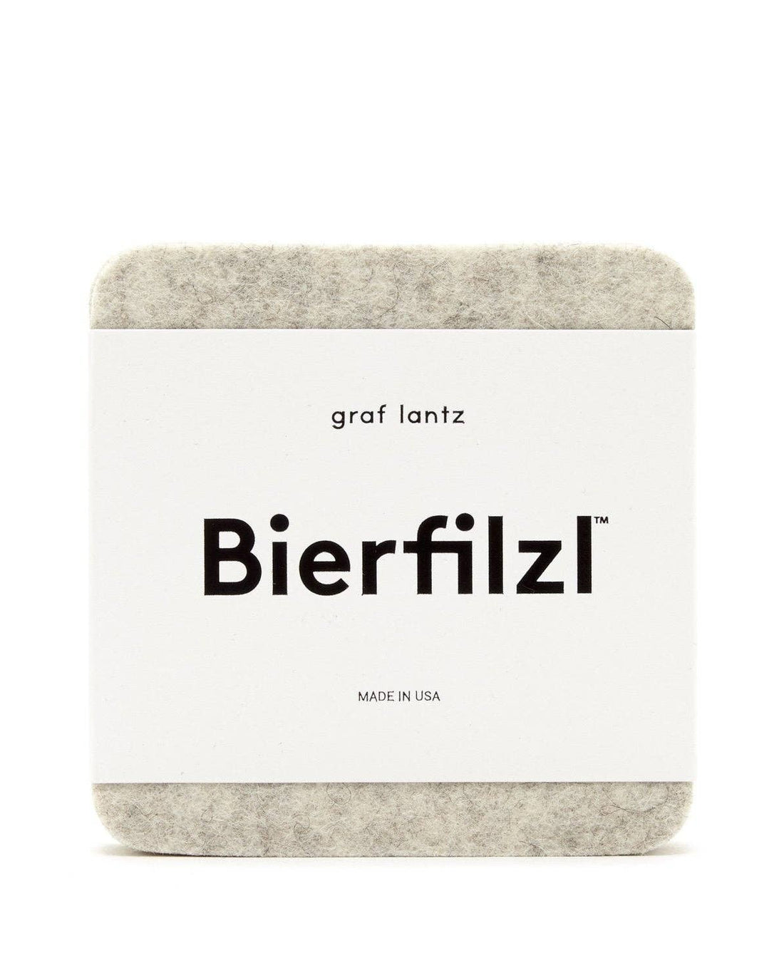 Square Felt Coaster Set Heather White