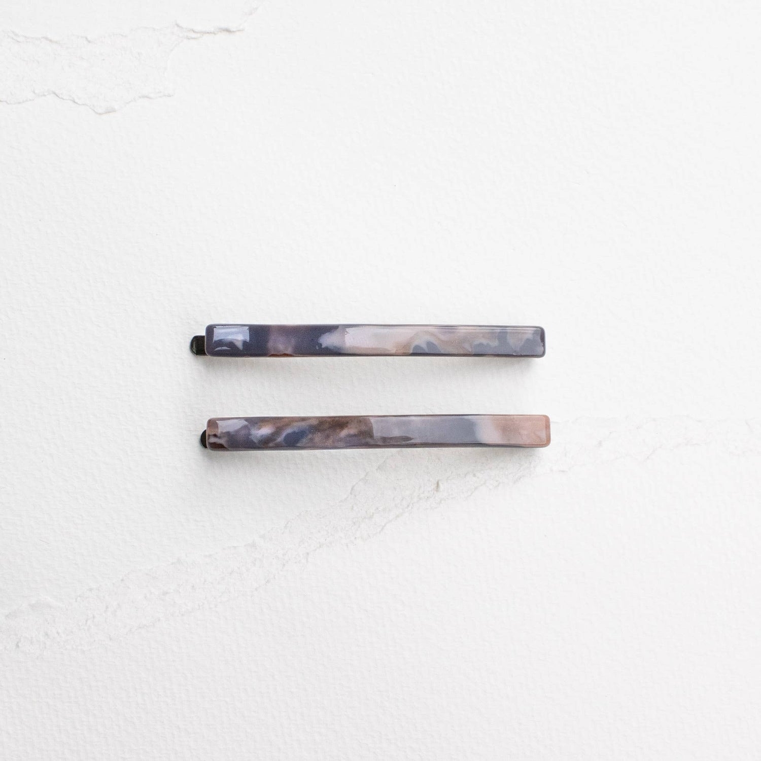 Simple Bobby Pin Set: Blue Marble