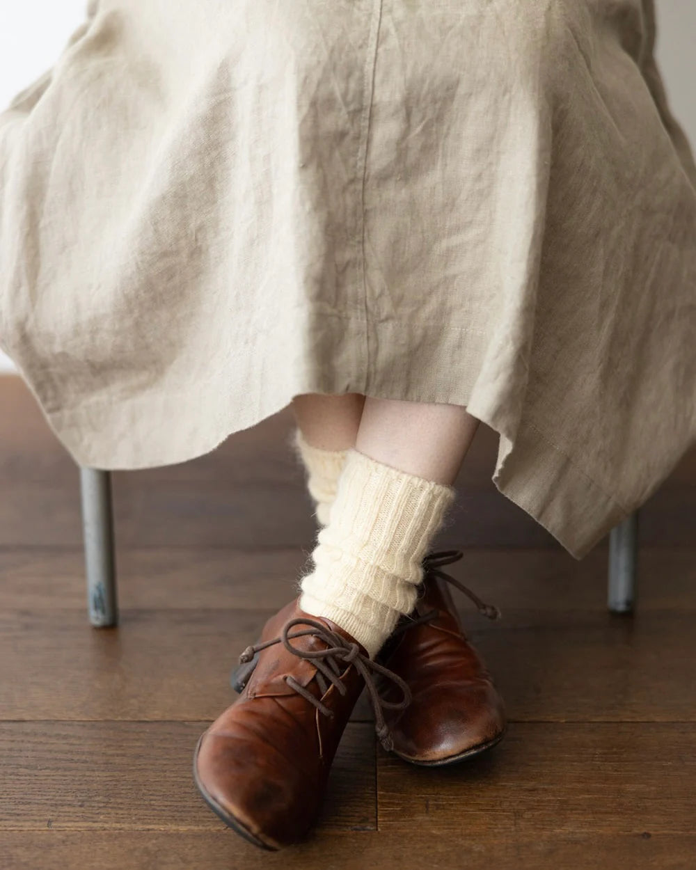 Mohair Socks - White