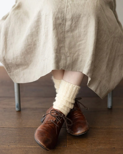 Mohair Socks - White