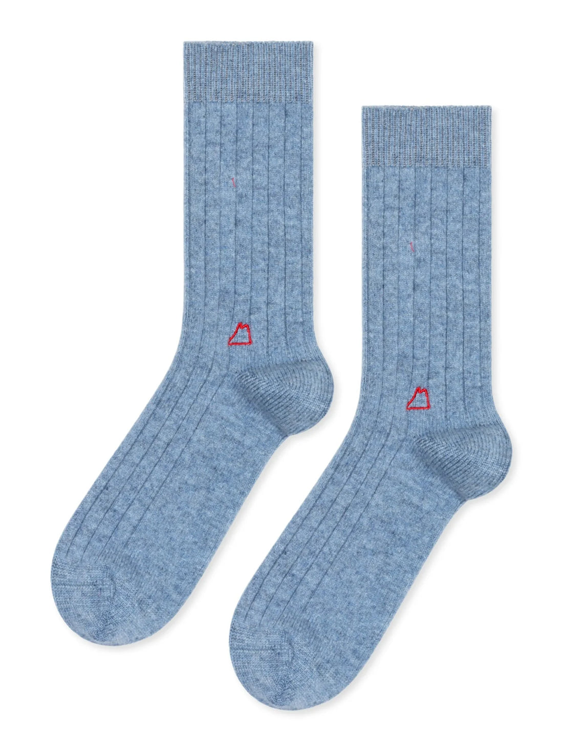 Roma Cashmere Men’s Rib Crew - Denim