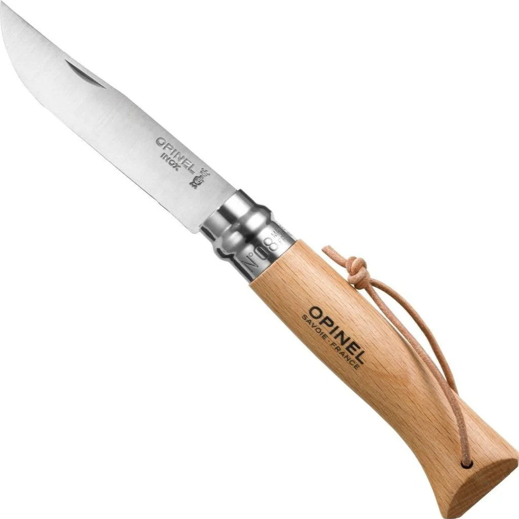 Opinel No.8 Folding Knife With Lanyard