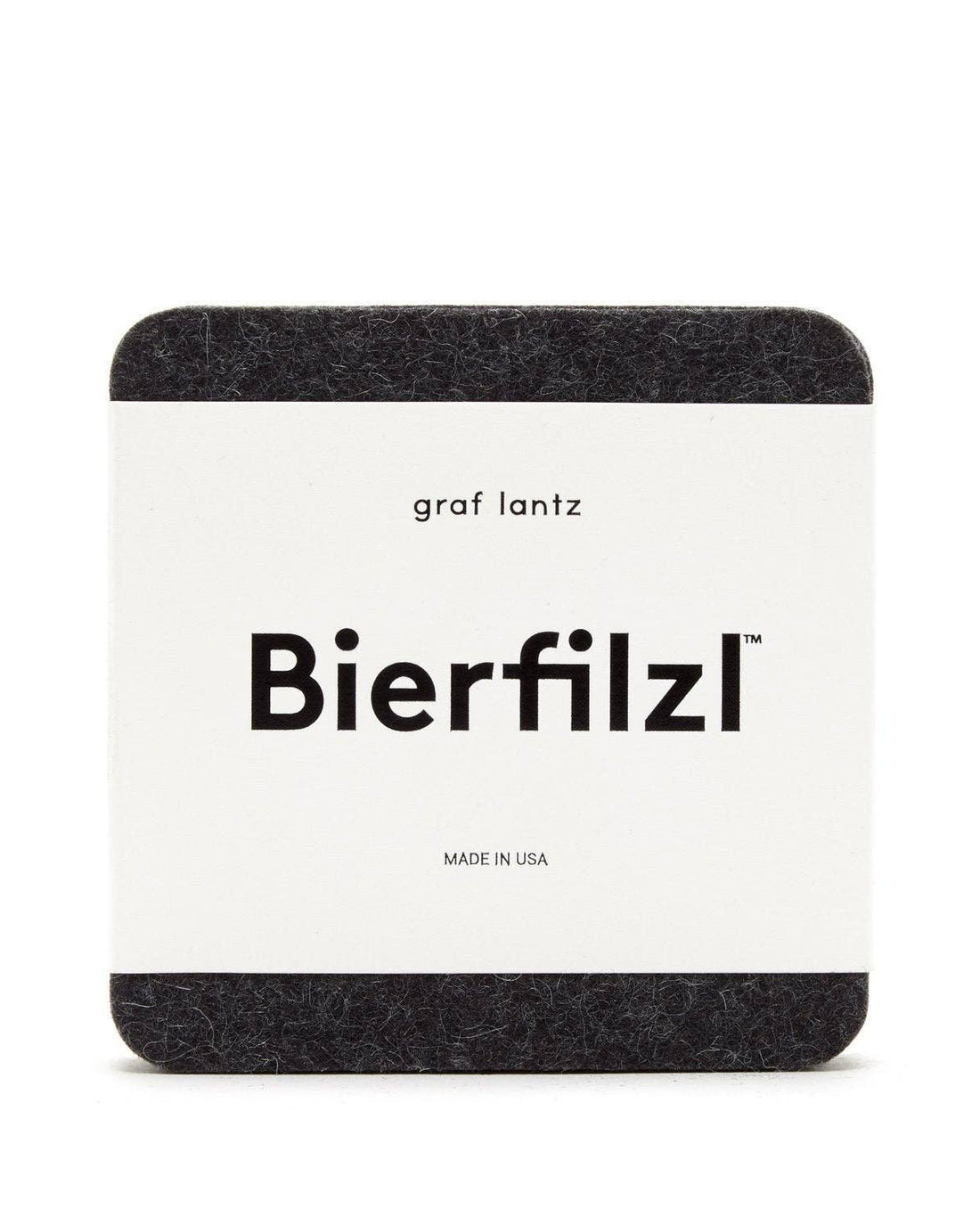 Square Felt Coaster Set Charcoal