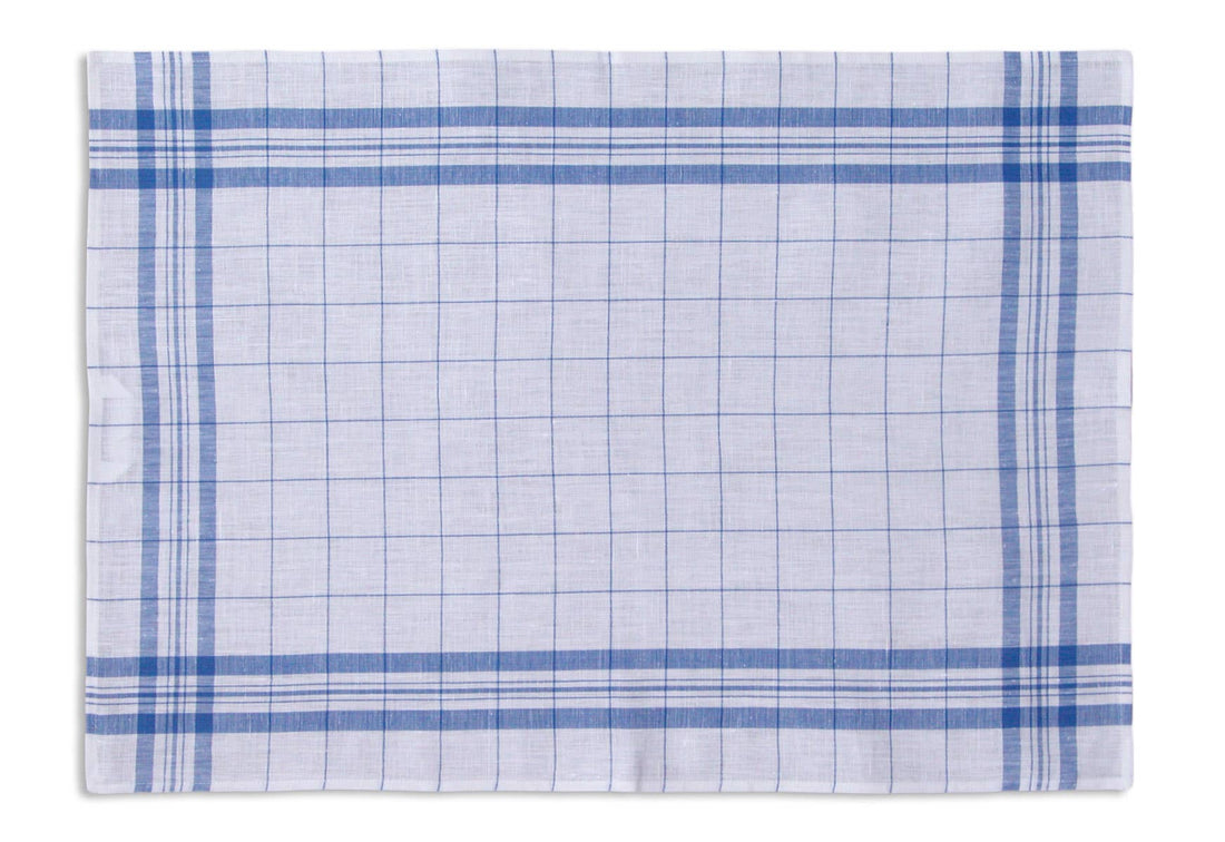 Linen Glass Towel: Blue