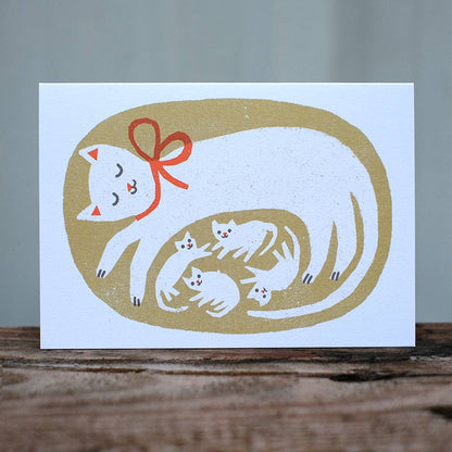 Cat and Kittens Card