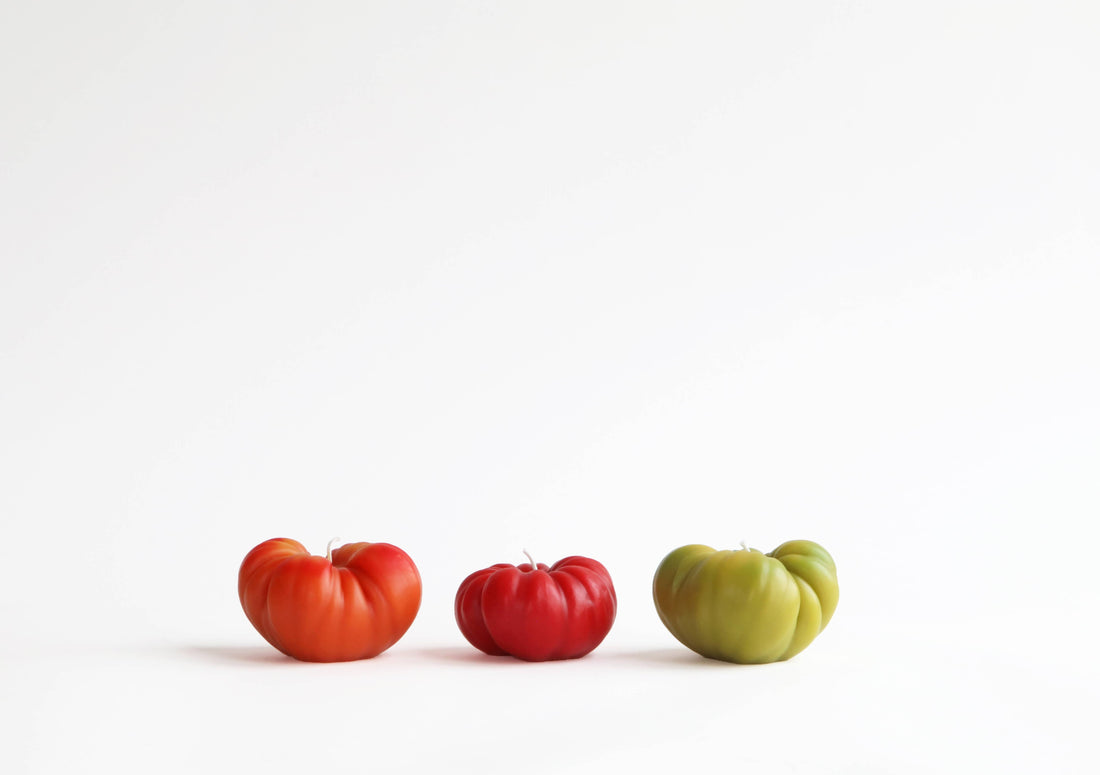 Heirloom Tomato Beeswax Candle: Orange