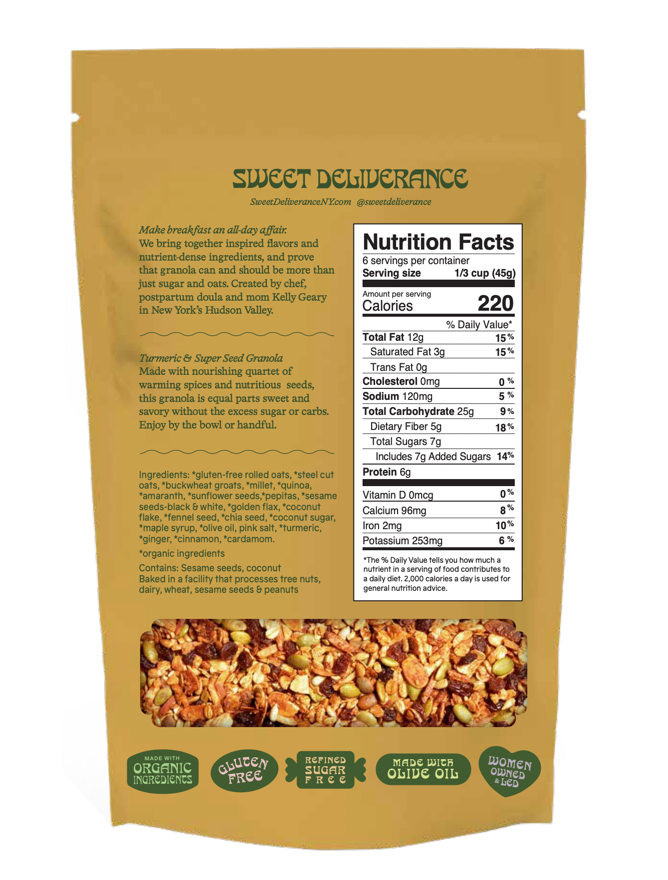 Turmeric &amp; Super Seed Granola