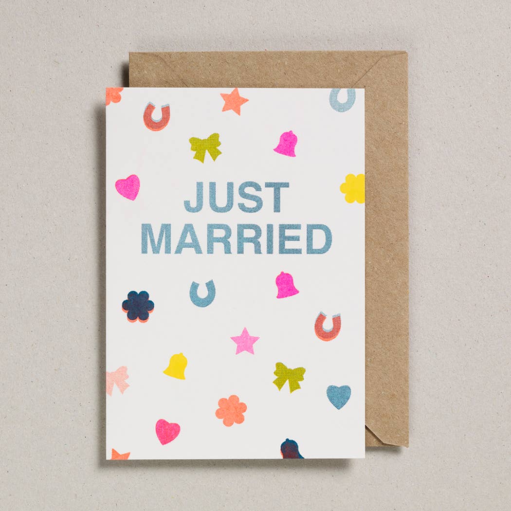 Just Married Confetti Card