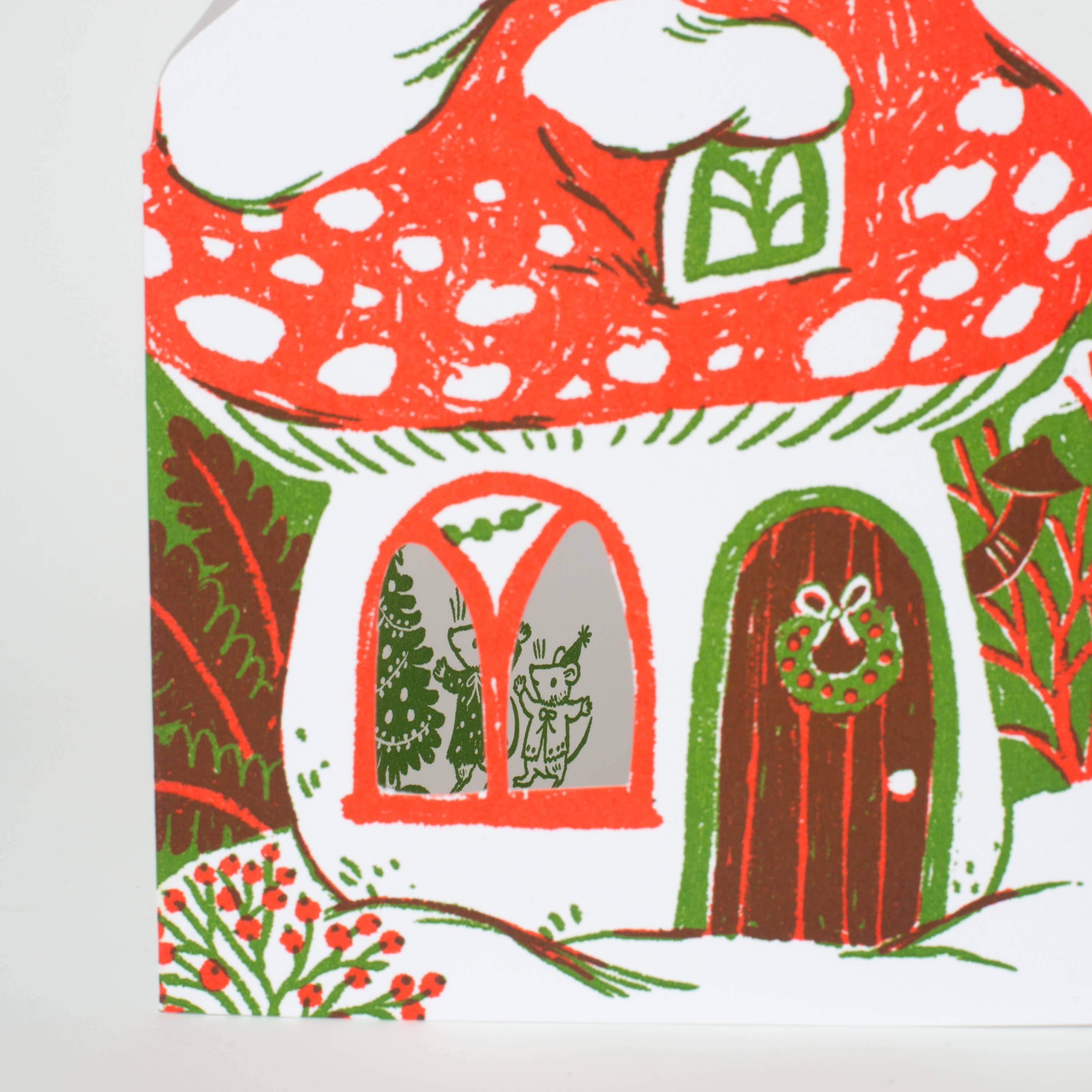 Merry Mushroom House Card