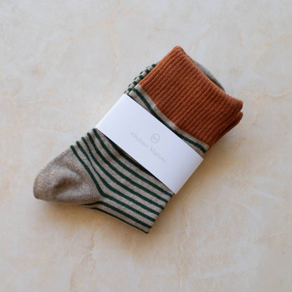 Stripe Socks: Rust