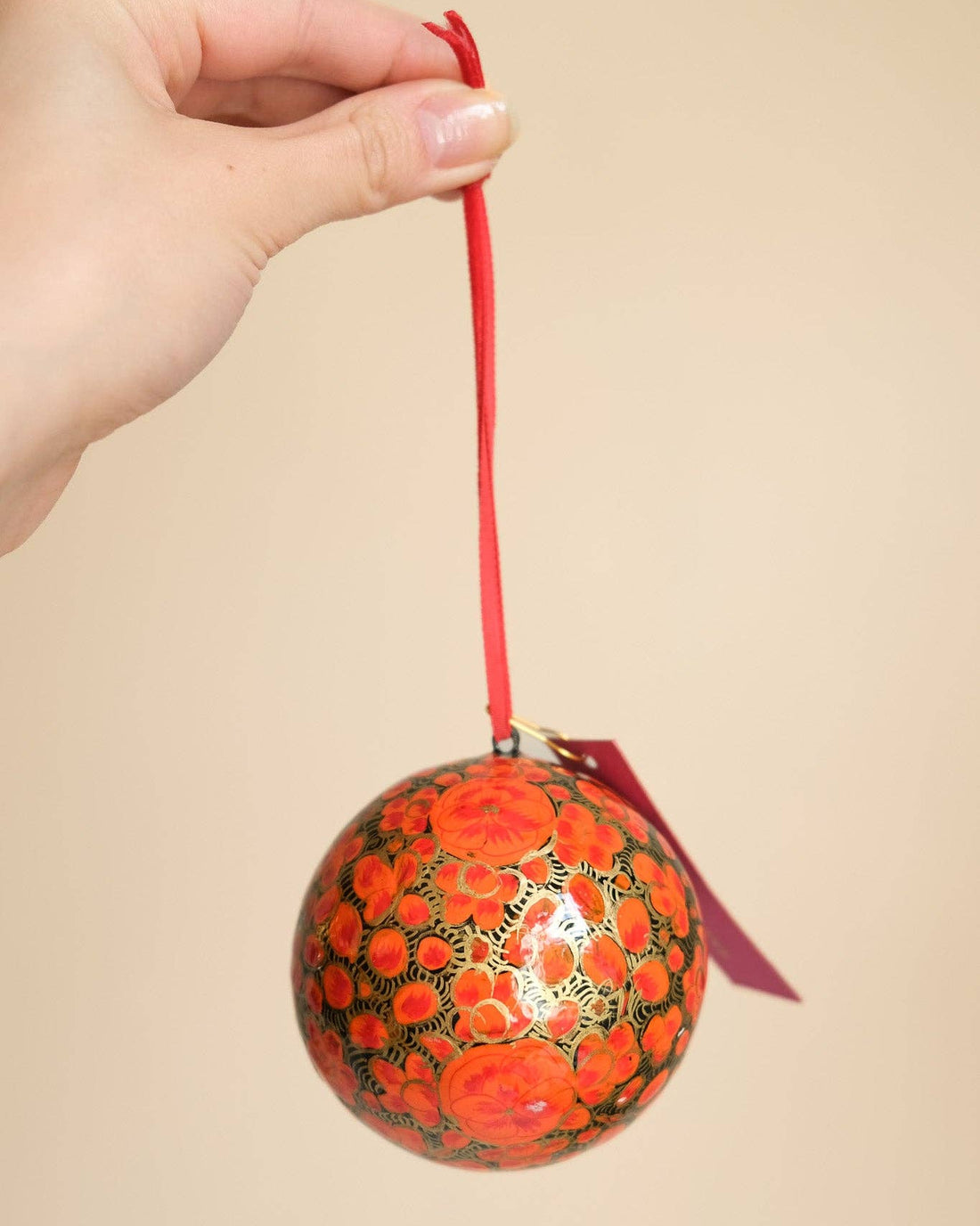 Red and Gold Bauble Ornament
