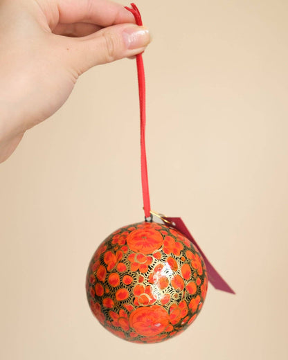 Red and Gold Bauble Ornament