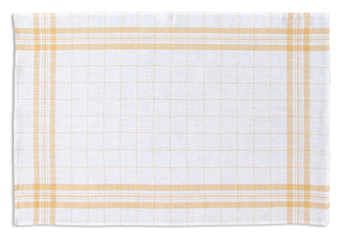 Linen Glass Towel: Yellow