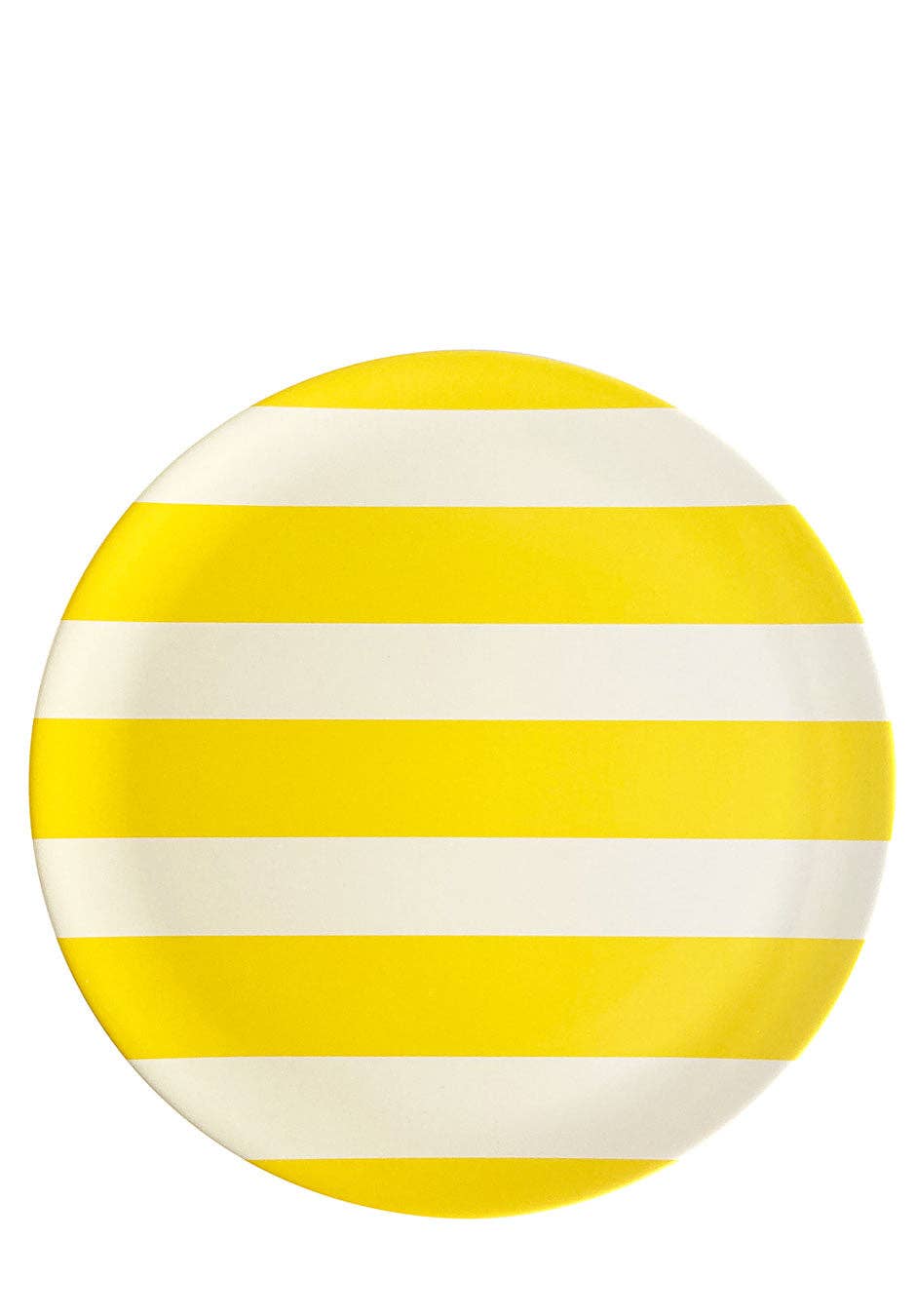 Bamboo Dinner Plate - Cabana Yellow Stripe
