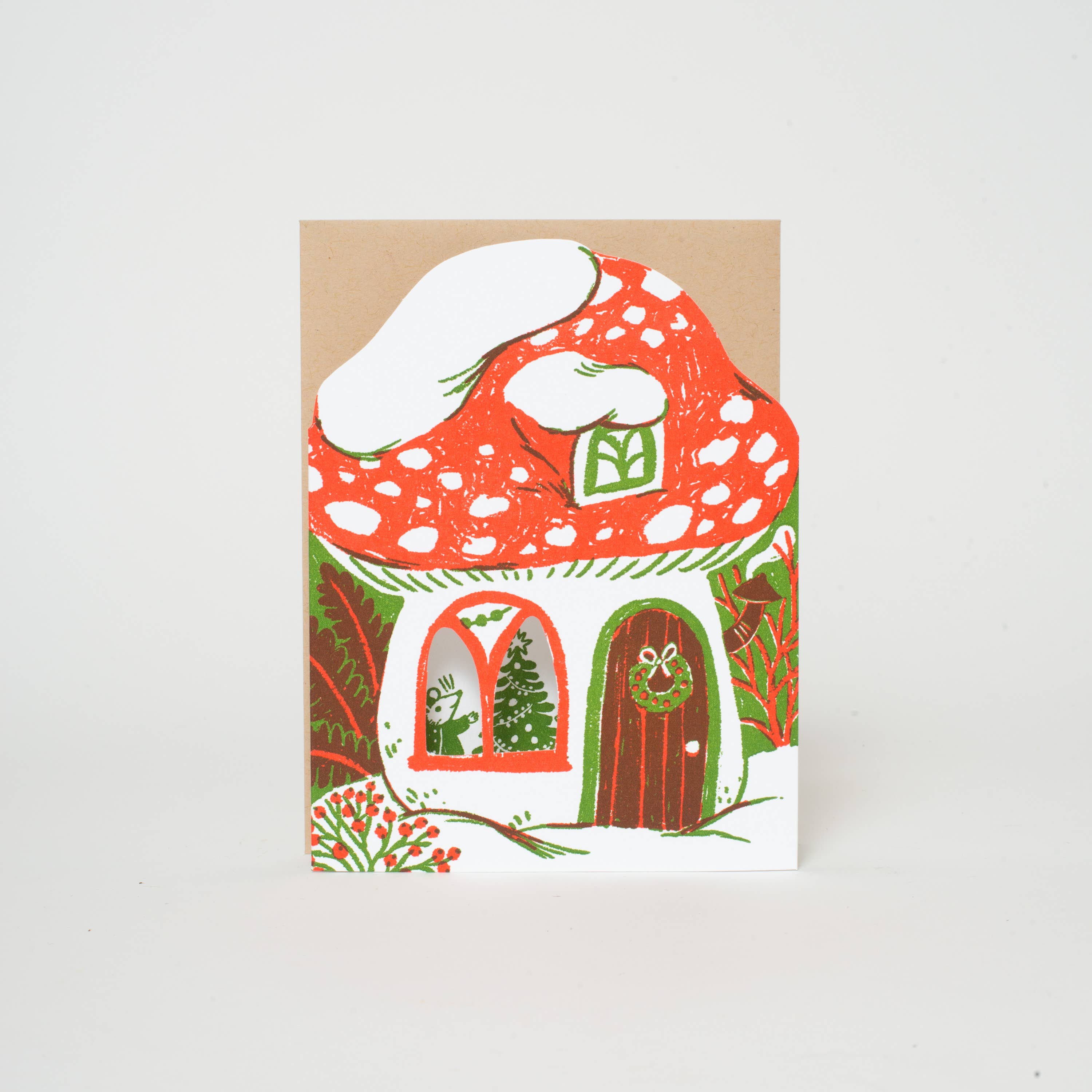 Merry Mushroom House Card