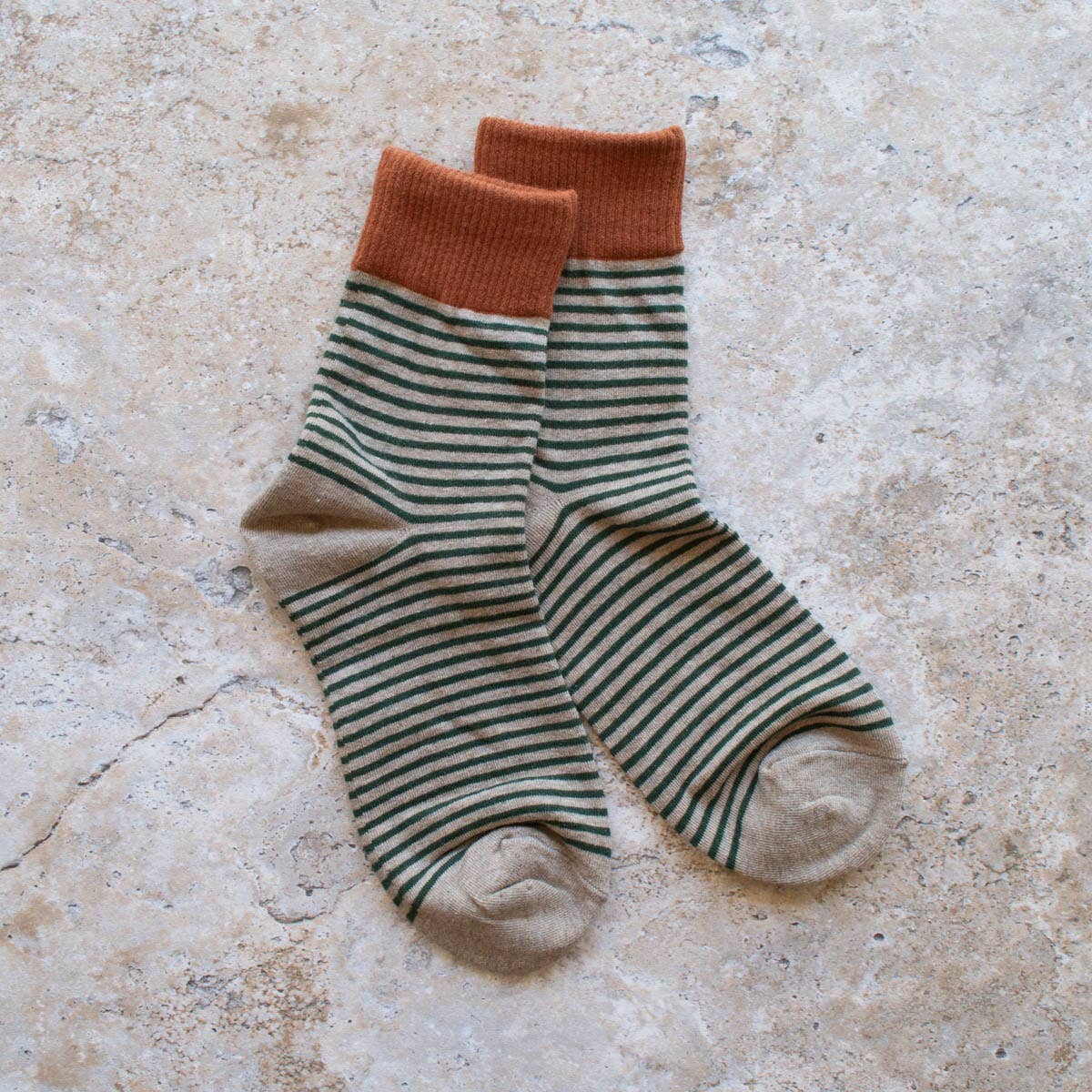 Stripe Socks: Rust