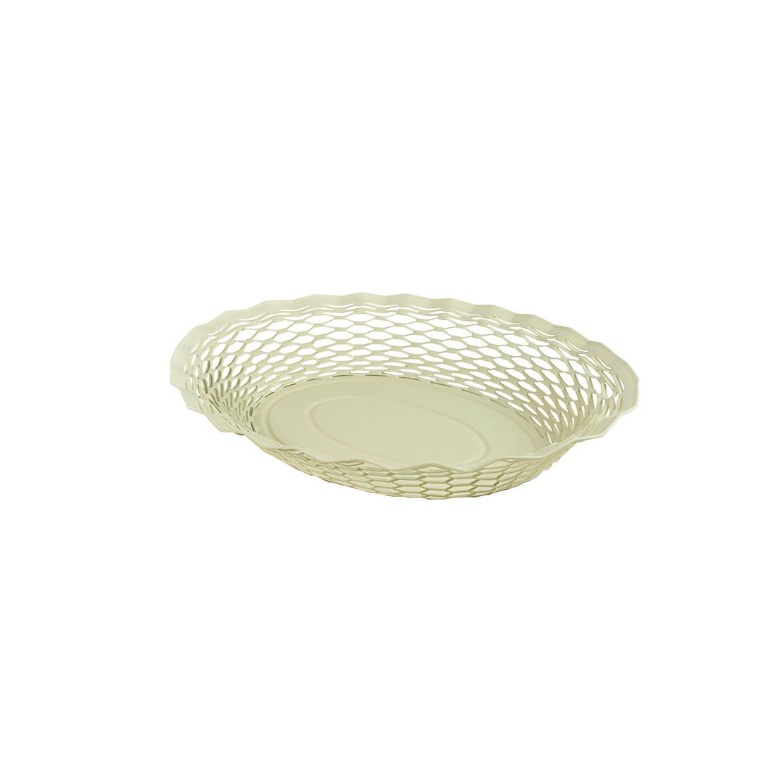 Large Metal Food Basket: Matte White