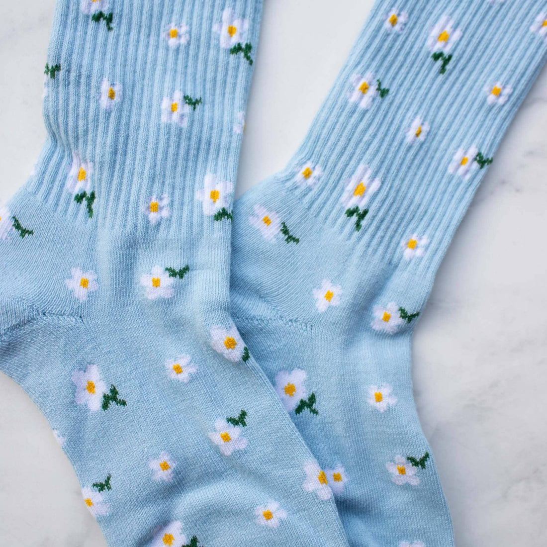 Blue Little Flower Socks