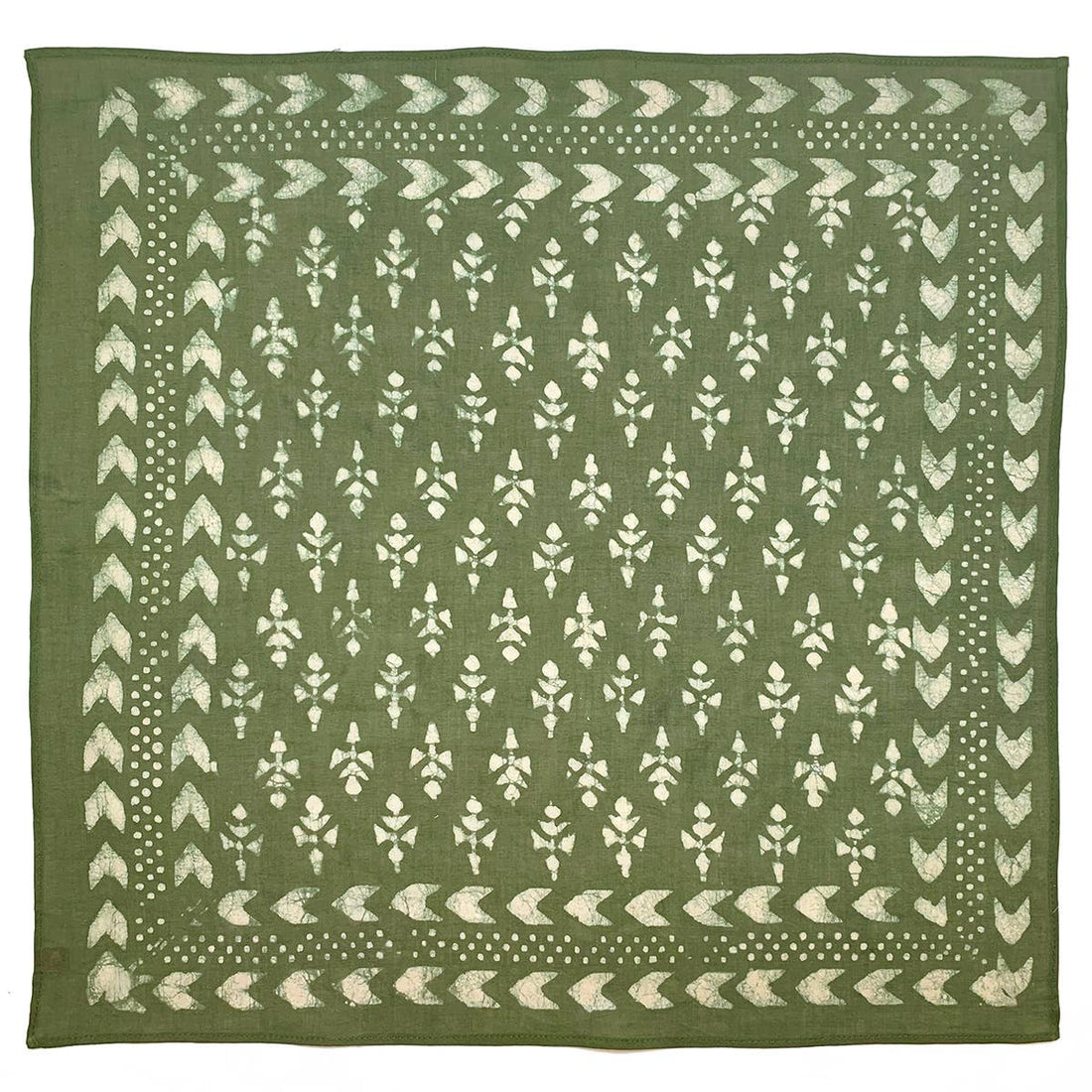 Wax Resist Bandana - Green