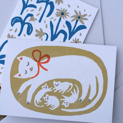 Cat and Kittens Card