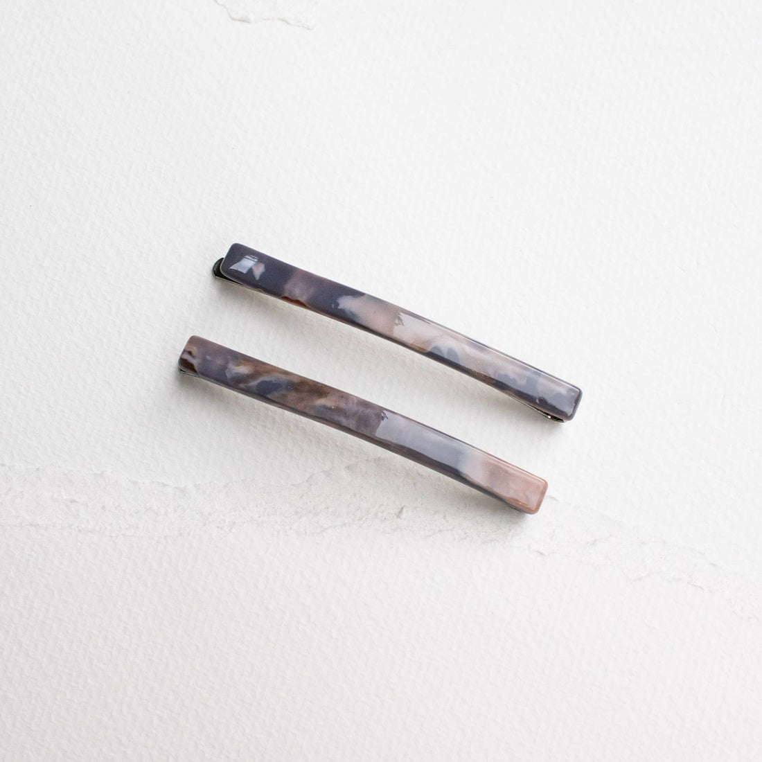 Simple Bobby Pin Set: Blue Marble