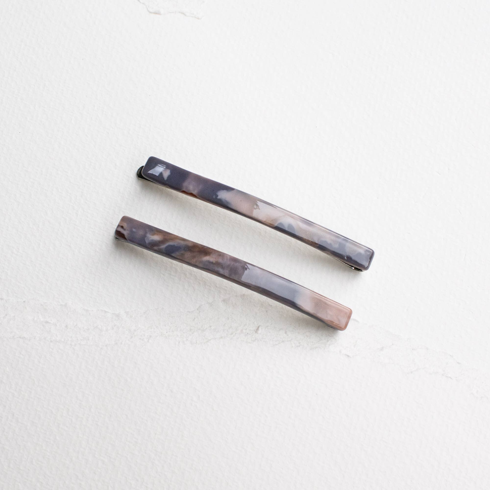 Simple Bobby Pin Set: Blue Marble