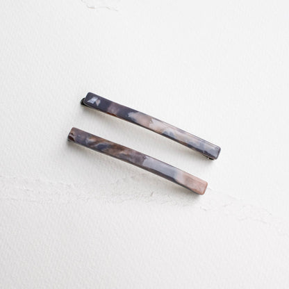 Simple Bobby Pin Set: Blue Marble