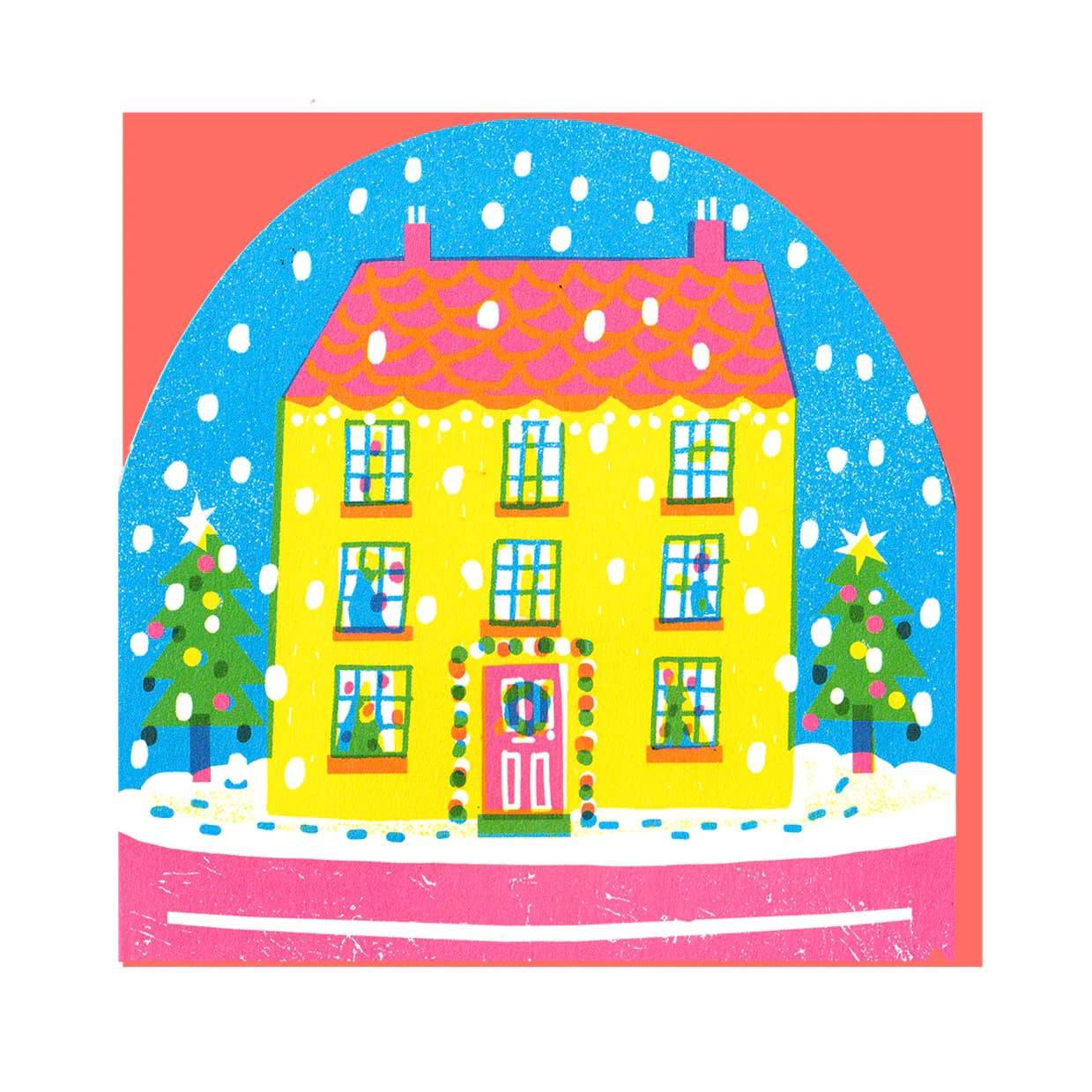 House Snowglobe Card