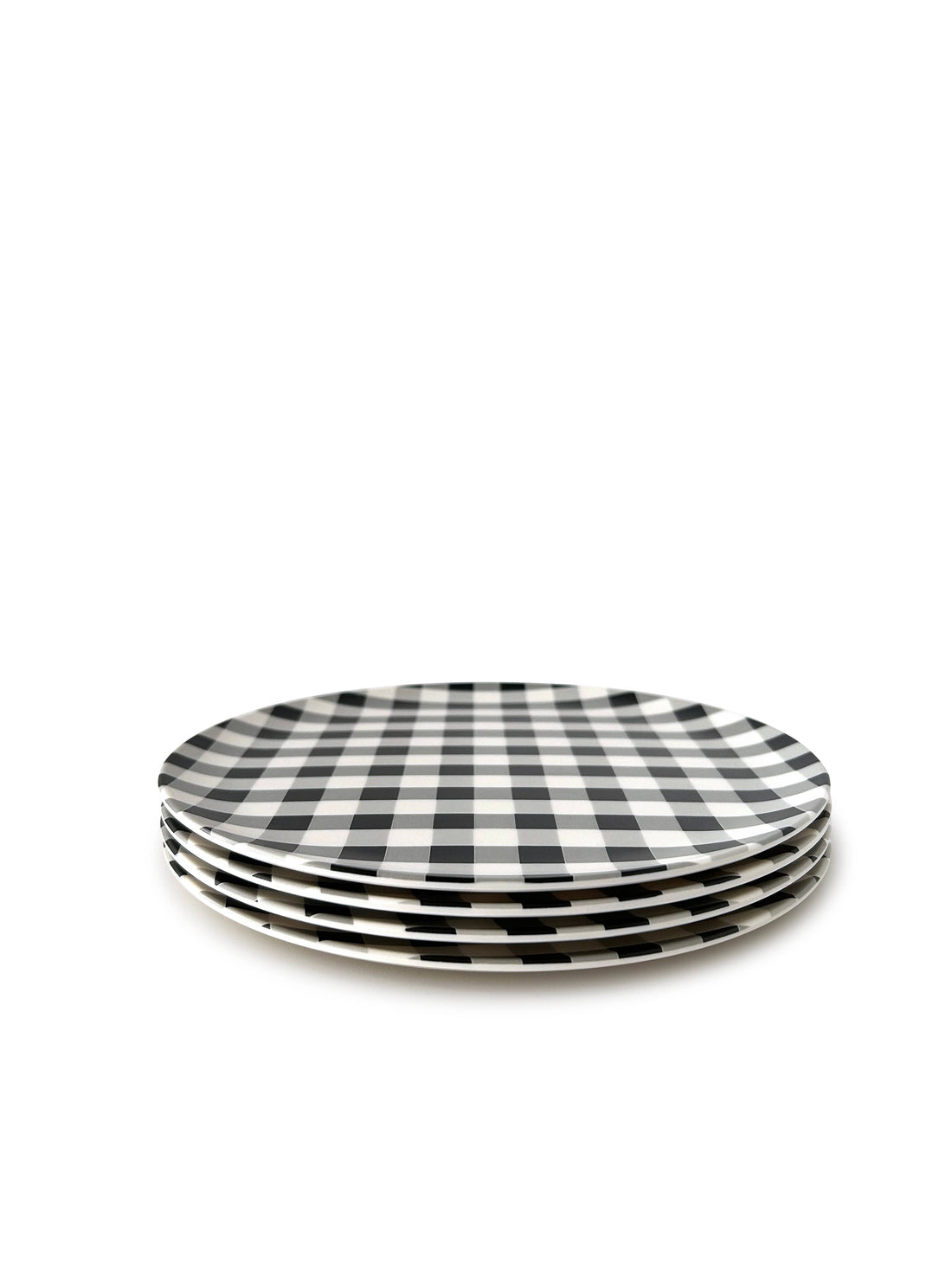Bamboo Side Plate - Gingham Black