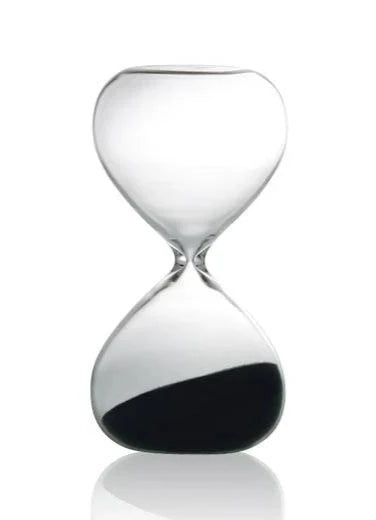 Colored Glass Hourglass - 5 Minute Clear