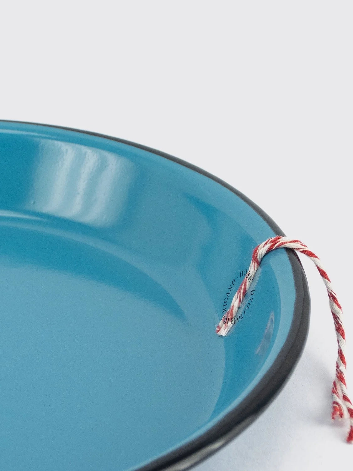 Enamel Walled Plate - Capri Blue